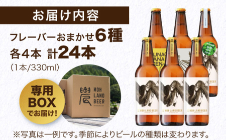 農LAND BEER クラフトビール 6種(各種4本) 計24本 詰め合わせBOX 飲料 お酒 セット 白川町 / Sunpo[AWBC010]
