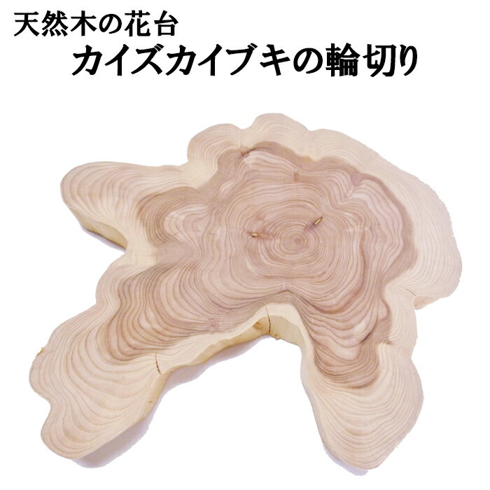 【ふるさと納税】天然木の花台　カイズカイブキの輪切り | 台 インテリア 家 ホーム デザイン 木 木製 日本製 木工品 島根県 出雲市