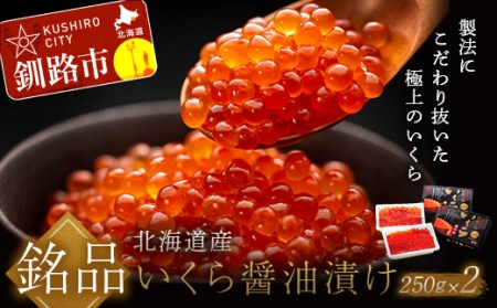 【12月25日までの入金で年内発送】 新物 北海道産いくらしょう油漬250g×2箱 ふるさと納税 いくら _F5F-0052