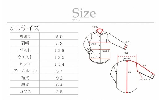 ケアも簡単！安心して着れる綿ポリ混紡メンズ用ドレスシャツ「5Lサイズ」衿型ボタンダウンカラー 1080039