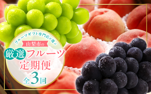 ＜発送月固定定期便＞フルーツギフト専門店が選ぶ山梨市の厳選フルーツ定期便全3回【4064103】