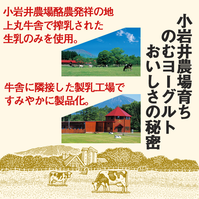 小岩井農場育ち のむヨーグルト 120ml×12本 ／ 乳製品 ヨーグルト ドリンク おすすめ 濃厚 濃い 小岩井農場 農場育ち 醗酵乳 ソフトドリンク デザート スイーツ 感覚 喜ばれる お取り寄せ