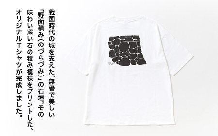 丸や オリジナルTシャツ (野面積み) ホワイト【XLサイズ】 【ティーシャツ コットン 綿100％ 男女兼用 雑貨 普段使い 半袖】 [A-80134_04]