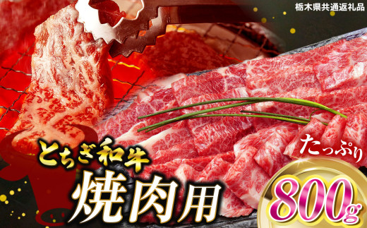 とちぎ和牛焼肉用 800g | 和牛切り落とし 黒毛和牛 切り落とし 栃木県産黒毛和牛 焼肉 バーベキュー BBQ  肉 共通返礼品 牛肉 高級 ご褒美  ふるさと納税 栃木県 那珂川町 送料無料