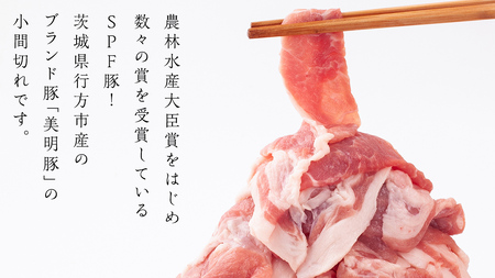 美明豚 小間切れ 2kg【茨城県共通返礼品 行方市】 豚肉 国産 銘柄 お手頃 グルメ 茨城県 料理 [CV006sa]