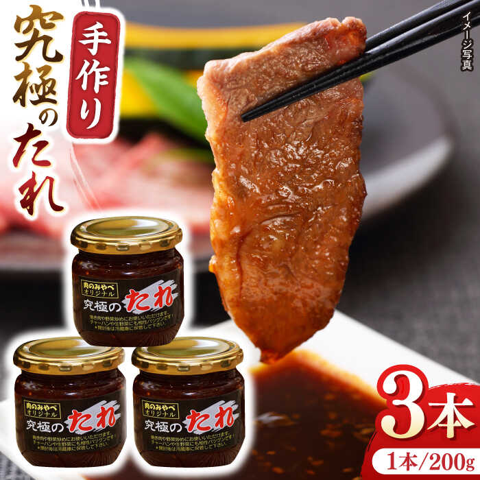 【ふるさと納税】自家製 究極のたれ 200g×3本セット タレ 焼肉 山都町 熊本県 九州 国産 焼肉たれ 焼肉タレ 焼き肉のたれ 焼き肉のタレ バーベキュー BBQ 調味料 味噌だれ 手作り【肉のみやべ】[YAC023]