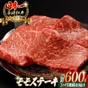 【ふるさと納税】【全3回定期便】モモ ステーキ 600g （150g×4枚） 長崎和牛 A4～A5ランク【野中精肉店】 [VF63] 肉 牛肉 もも モモステーキ 定期便 焼肉