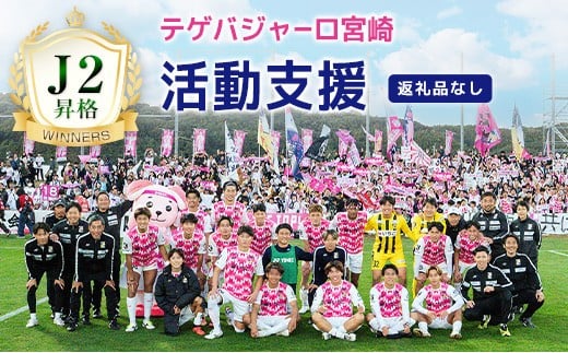 ＜J2昇格応援！＞テゲバジャーロ宮崎の活動支援 1口 5,000円～10,000,000円【返礼品なし】サッカー Jリーグ J2 スポーツ 社会貢献 地域活動 応援寄附 ファン サポーター【S28-03】