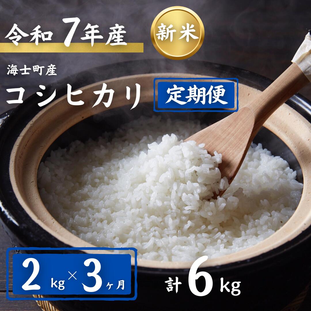 【ふるさと納税】【定期便3ヵ月】計6kg！コシヒカリ 2kg×3か月定期便 お米 新米 精米 白米 弁当 ごはん ご飯 こしひかり ギフト 定期便