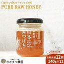 【ふるさと納税】【全12回定期便】わかまつ果樹園の日本みつばちのハチミツ100％（PURE RAW HONEY） [AHB034] 127000円 常温 100000円 10万