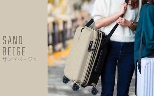 [PROEVO]ファスナーキャリー スーツケース ストッパー付き 修学旅行に最適 LMサイズ(エンボス/サンドベージュ) [10003S]福岡県 大木町 株式会社 レクサス  AY344