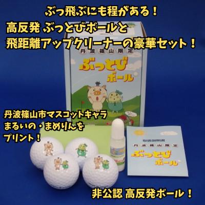 ふるさと納税 丹波篠山市 丹波篠山市限定　非公認高反発ぶっとびゴルフボール4個+飛距離アップクリーナー「飛び〜ナー」のセット |  | 01