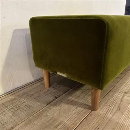 90 Bench(90ベンチ)モケット グリーン BR鉛筆脚【SWOF】_雑貨・日用品 椅子・チェア・ソファ 家具・インテリア _【1555805】
