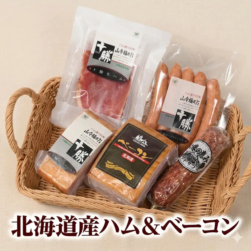 【北海道】大人気！北海道産ハム・ベーコン5点詰合せ ハム ベーコン 詰め合わせ 国産ハム 国産ベーコン 詰合せ ハム ベーコン お歳暮 ソーセージ