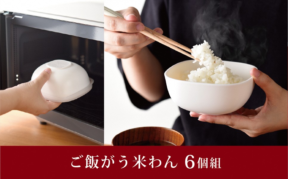 
                  6個組 ご飯がう米わん ホワイト FC008087
                