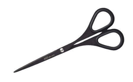 H8-166 ALLEX スリム140 フッ素コート【ブラック】スリムはさみ（11164B）