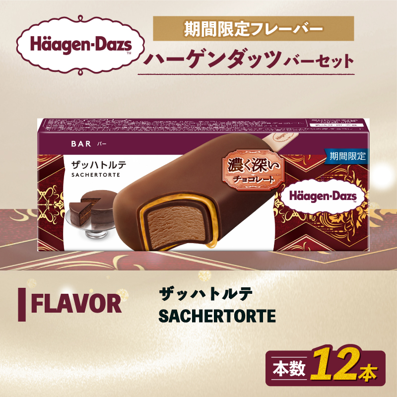 期間限定フレーバー ハーゲンダッツ バー セット 12本入 ザッハトルテ ｜ ハーゲンダッツ アイスクリーム ギフト セット 詰め合わせ ザッハトルテ 愛媛県 松前町