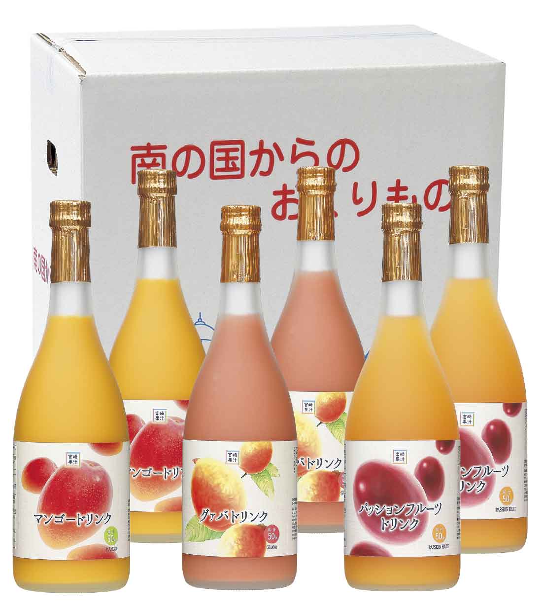 G-C2 驚きの果実感！トロピカルフルーツドリンク6本セット（マンゴー・グァバ・パッションフルーツ）各720ml×2本【宮崎果汁株式会社】