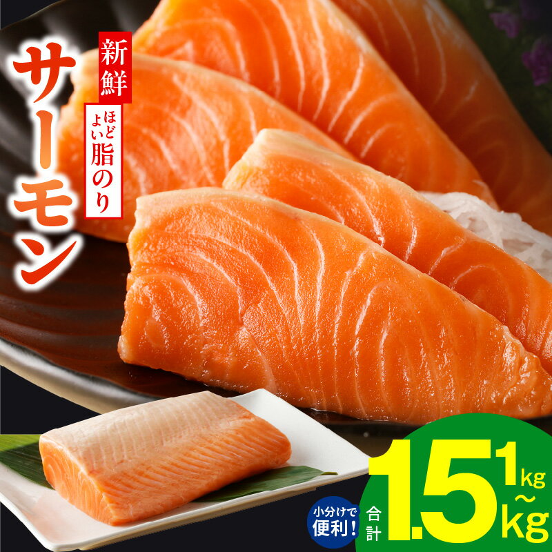 【ふるさと納税】特別寄附金額 最短翌日 サーモン 1kg / 1.5kg 定期便 訳あり 発送時期が選べる サイズ不揃い 鮭 ポーション 小分け ブロック 柵 刺身 海鮮丼 カルパッチョ 骨取り 生食 海鮮 冷凍 楽天限定 年内発送 最短 翌日発送 5営業日 大阪府