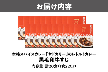 本格スパイスカレー「ヤドカリー」レトルトカレー　黒毛和牛すじ　20食セット_OS002-0043