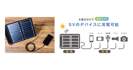 Solar Charger 10W [ソーラー充電器10W ] AEC-10W ソーラーチャージャー_OS027-0030