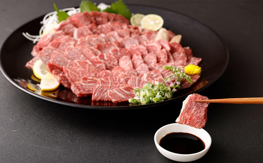 熊本 馬刺し 上霜降り トロ 500g (50g×10個) 馬肉 たれ 生姜