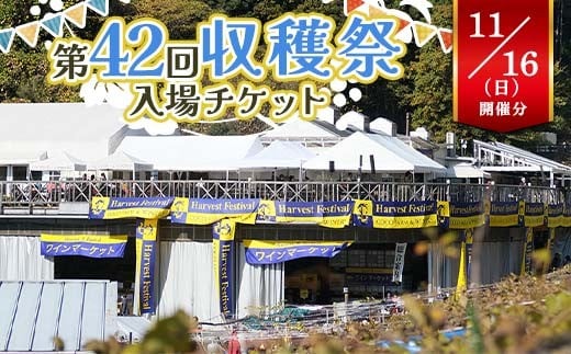 
            第42回収穫祭入場チケット 11月16日(日)開催分 ※席の確保はなく、入場チケットのみとなります。　ワイナリー 入場チケット 栃木県 足利市 F7Z-1615
          