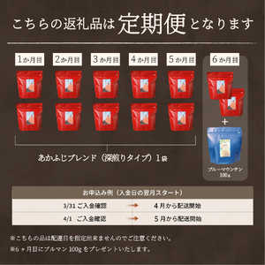 メール便発送「あかふじブレンド　2個セット」　富士山の湧き水で磨いた スペシャルティコーヒー定期便（豆400g）6ヶ月　コーヒー 珈琲 ブレンド豆 コーヒー豆 スペシャルティ　コーヒー 珈琲 豆 珈琲