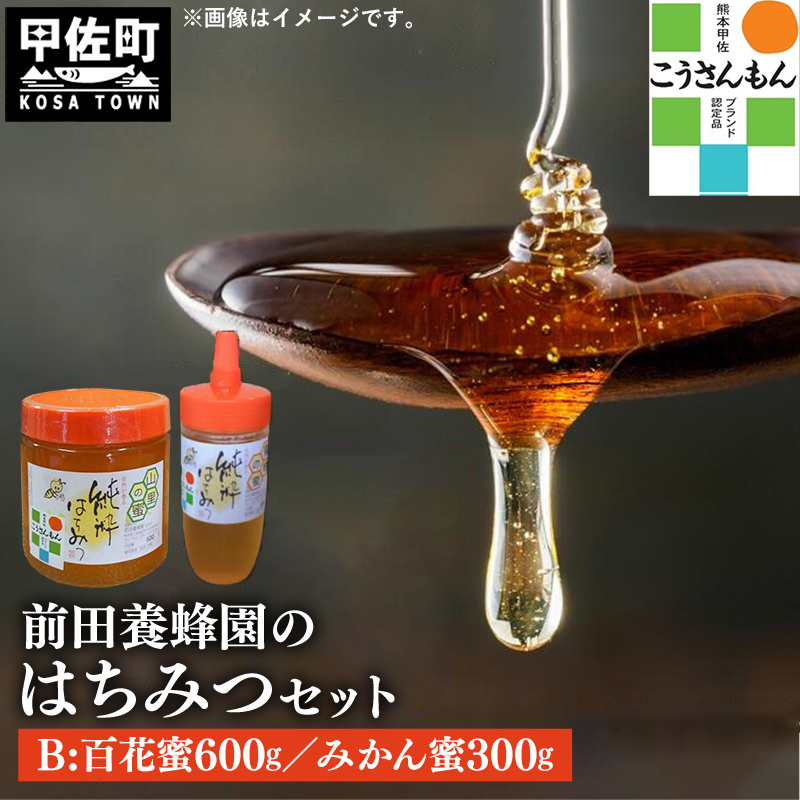 【甲佐ブランド】前田養蜂園　蜂蜜Bセット【こうさんもん認定商品】- みかん 蜜柑 百花 ハチミツ 国産 熊本県【価格改定】産 無添加 ハニー  純粋はちみつ 人気 熊本県 甲佐町