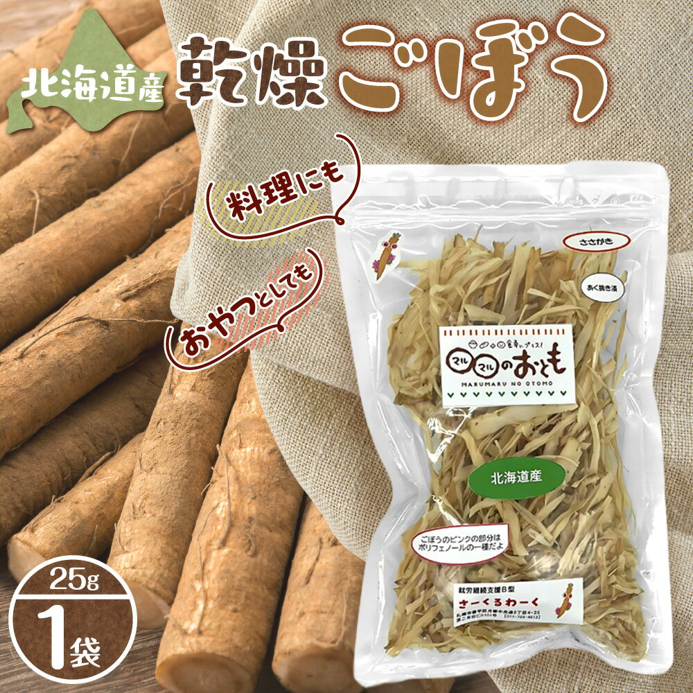 【ふるさと納税】 北海道産 乾燥 ごぼう 25g 1袋 乾燥野菜 ごぼう 野菜 手軽 便利 時短 料理 おやつ 防災 備蓄 非常食 北海道 札幌市