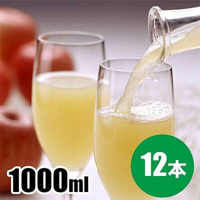 【ふるさと納税】雪室保存りんごジュース 1,000ml（シナノスイート 12本） 果汁飲料 飲み物 リンゴ フルーツ 長野県産