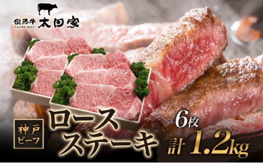 神戸ビーフ ITST6 ロースステーキ 1200g (1.2kg) 神戸牛 ロース ステーキ 牛肉  太田家 肉 冷凍 神戸肉 兵庫県 伊丹市 [№5275-0176]