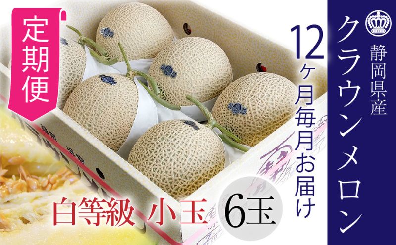 【12ヶ月定期便】クラウンメロン【並（白等級）】小玉（1.1