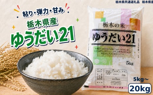 
                  【令和8年産 新米】栃木県産 お米 白米 ゆうだい21 5kg～20kg | 栃木県 矢板市　栃木県共通返礼品 栃木県産
                