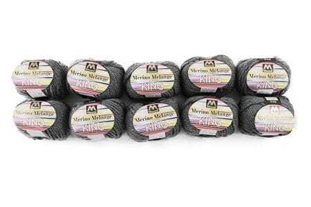 No.060 マンセルメリノメランジキング（極太） 2062番色（グレー） 10玉セット