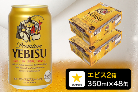エビス350ml×2箱【48本】【焼津サッポロビール発】 (a32-047)