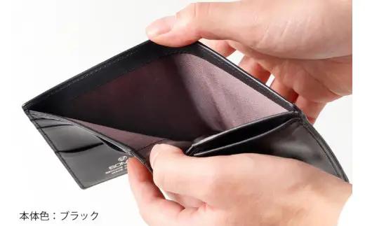 SOMES 財布 メンズ ディアマン スマートウォレット ブラック DM-03 二つ折り 本革