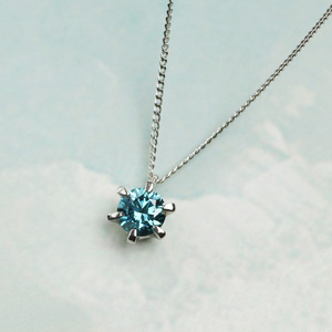 プラチナ900 ラボブルーダイヤネックレス 0.2ct 6本たてづめ LAB-PT900-001BL[AM321] / ブルーダイヤモンド ネックレス アクセサリー ギフト プレゼント
