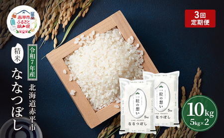 ななつぼし米 北海道産 令和7年産精米ななつぼし【10kg】【定期便3回】