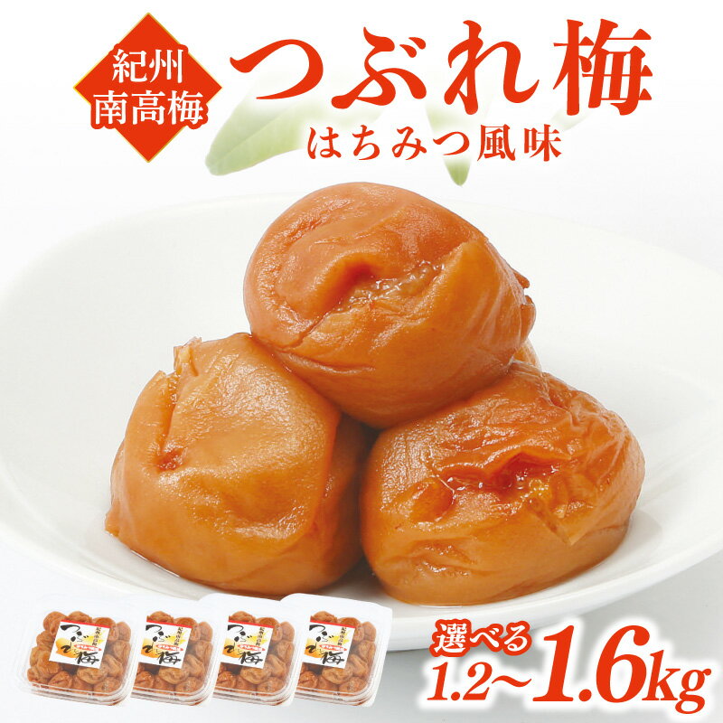 【ふるさと納税】紀州南高梅つぶれ梅 はちみつ風味 1.2kg 1.6kg ふるさと納税 梅干し ふるさと納税 うめぼし はちみつ風味 梅 パック 小分け