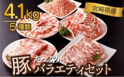 《2026年7月発送》宮崎県産豚バラエティー4.1kgセット_K033-057-2607