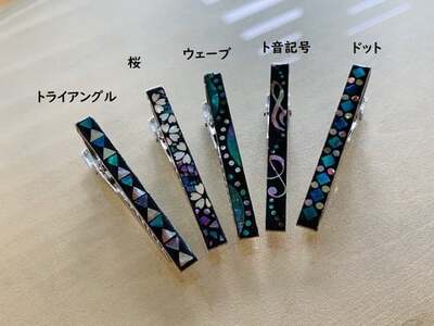 螺鈿細工 タイピン　高岡漆器 ネクタイピン おしゃれ メンズ ファッション プレゼント ギフト 贈り物　ウェーブ  FAD-1540