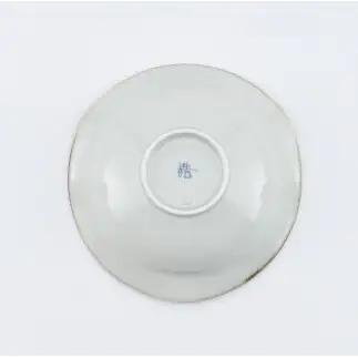 有田焼 三方押なぶり小鉢 錆李朝リーヴス【まるぶん】食器 器 うつわ 皿 伝統技法 染付 フチサビ レトロ おしゃれ aw141