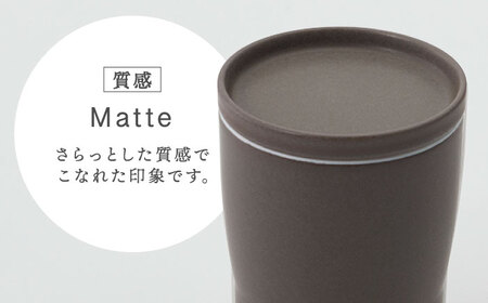 【美濃焼】StackStock なごみの色目（Matte）カップ/プレート S 4点 セット　Matcha Green × Azuki Brown【城山製陶所】食器 小皿 コップ デザートカップ 湯呑