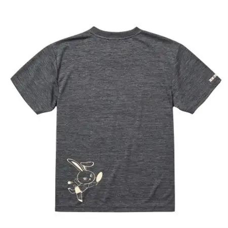 JTTA公認　卓球ユニフォーム【男女兼用(ドライ):Sサイズ】うさぎ　チャコール_装飾品・工芸品  洋服 _【1514421】