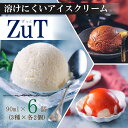 【ふるさと納税】 ZuT 溶けにくい アイス 6個(3種×各2) ミルク チョコレート イチゴ スイーツ デザート おやつ 人気 ジェラート アイスクリーム ジャージー 牛乳 苺 フルーツ チョコ カカオ 贈答 プレゼント ギフト 食べ比べ 詰め合わせ セット 冷凍