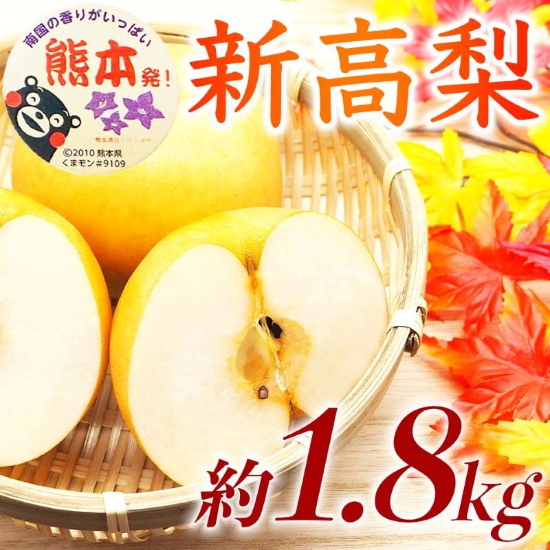 【ふるさと納税】新高梨 約1.8kg（5～8玉）【梨 なし 果物 フルーツ デザート 食後 熊本県産】※配送不可：離島　お届け：2026年9月1日～2026年10月10日