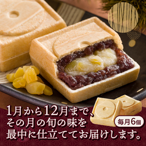 定期便 【12ヶ月連続お届け】 富士山暦もなか 6個入 最中 旬の味 和菓子 お菓子 スイーツ デザート 田子の月 静岡県 富士市 [sf084-012]