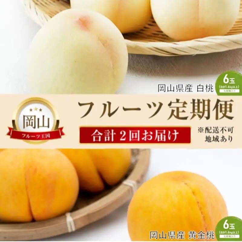 桃 食べ比べ 岡山県産 桃【2回コース】【先行予約】【定期便】