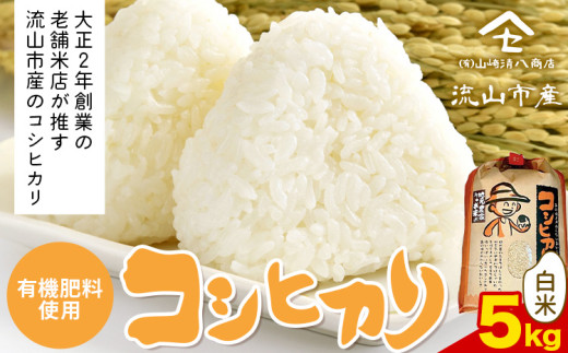 令和7年産 コシヒカリ 米 5kg《30日以内に出荷予定(土日祝除く)》 有機肥料 白米